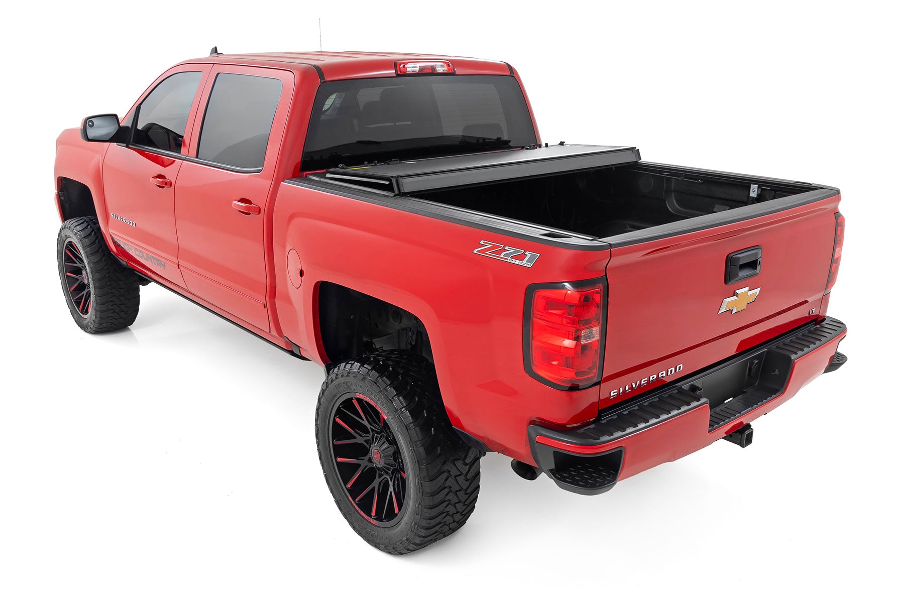 Rough Country Hard Tri-Fold Flip Up Bed Cover Chevy/GMC 1500/2500HD/3500HD (14-19)