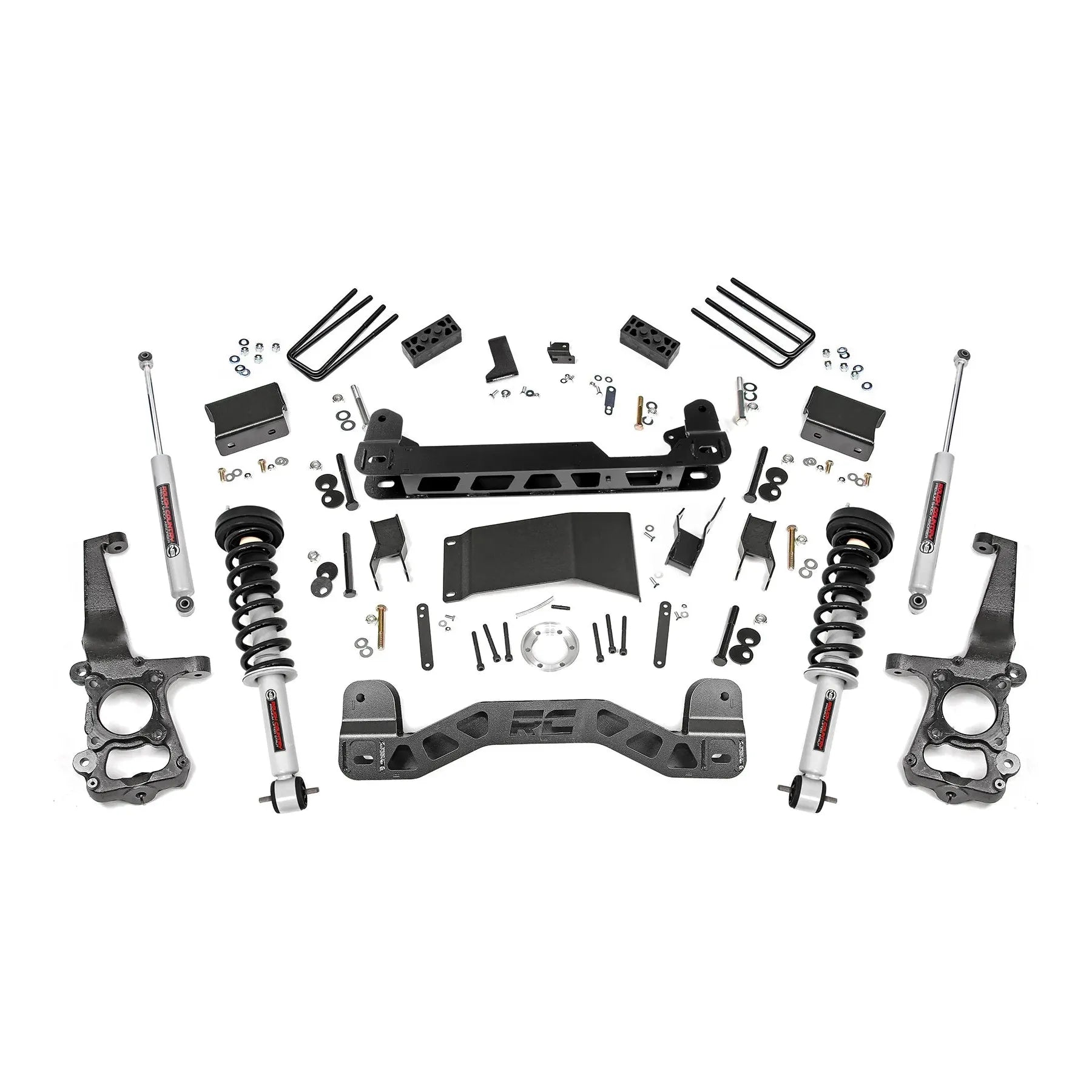 Rough Country 4 Inch Lift Kit Ford F-150 4WD (2015-2020) N3 Loaded Strut - Rear Shock Options