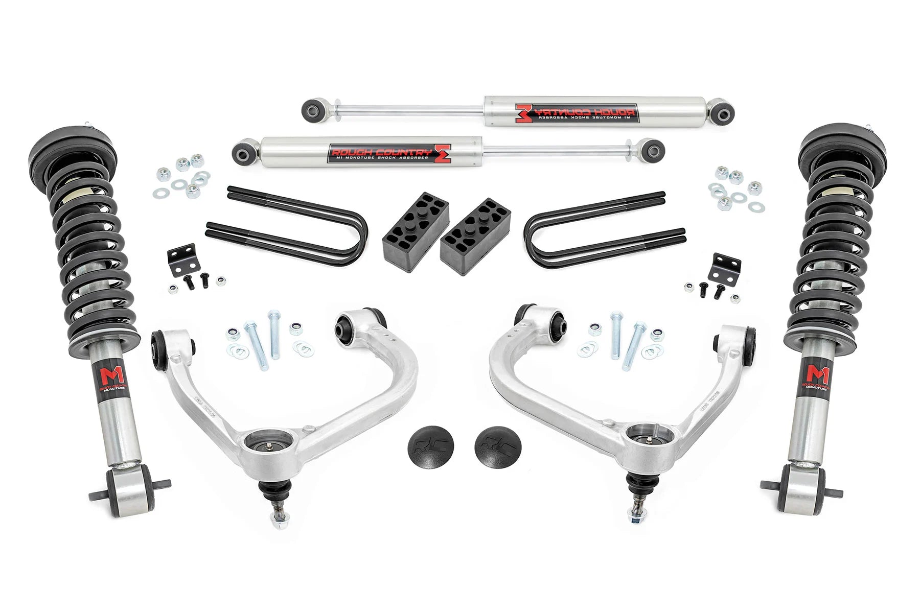 3 inch M1 Bundle w/ 20x9 Silver Machined Wheels - 34in Nitto Recon Grapplers - 4wd