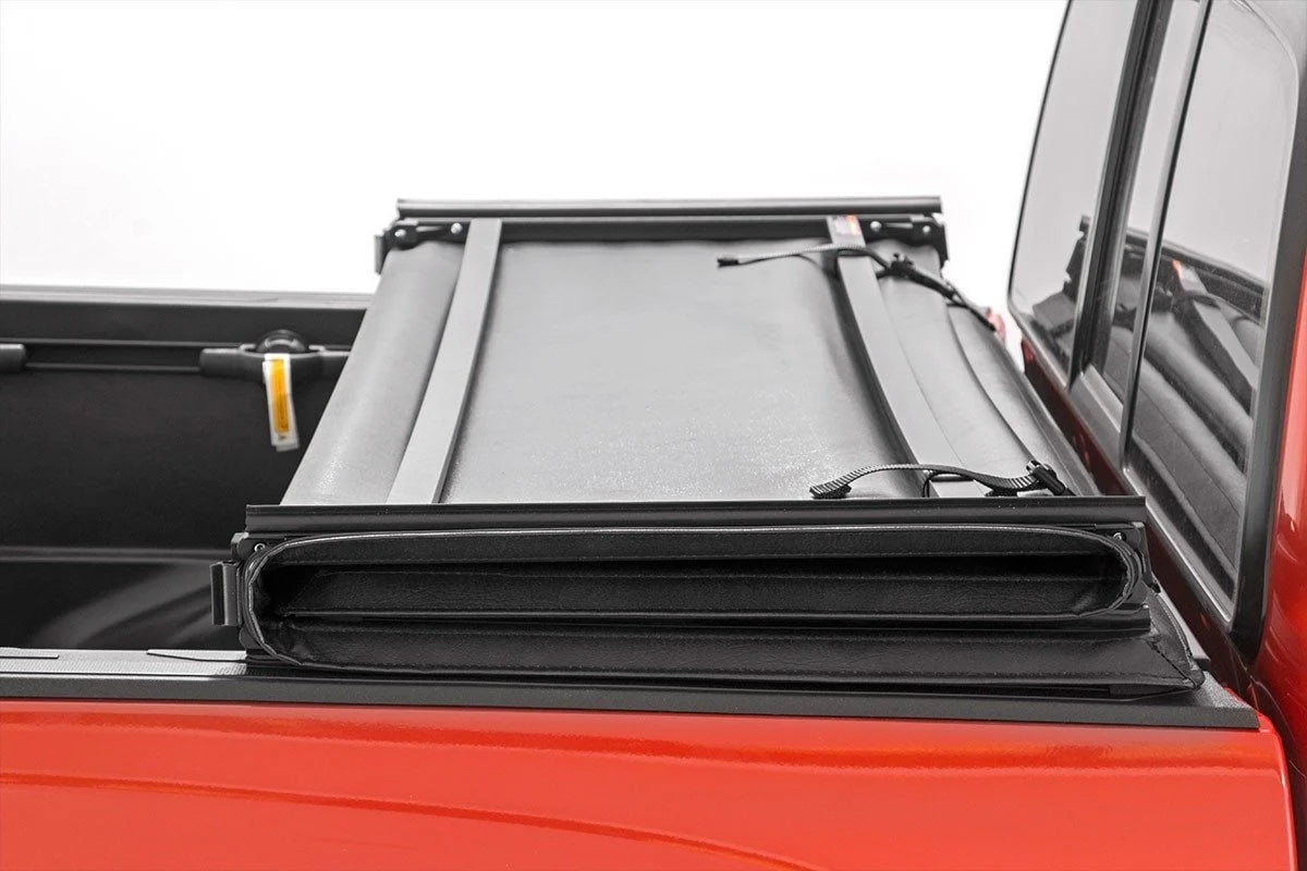 Rough Country Soft Tri-Fold Bed Cover Ford F-150 (15-20)