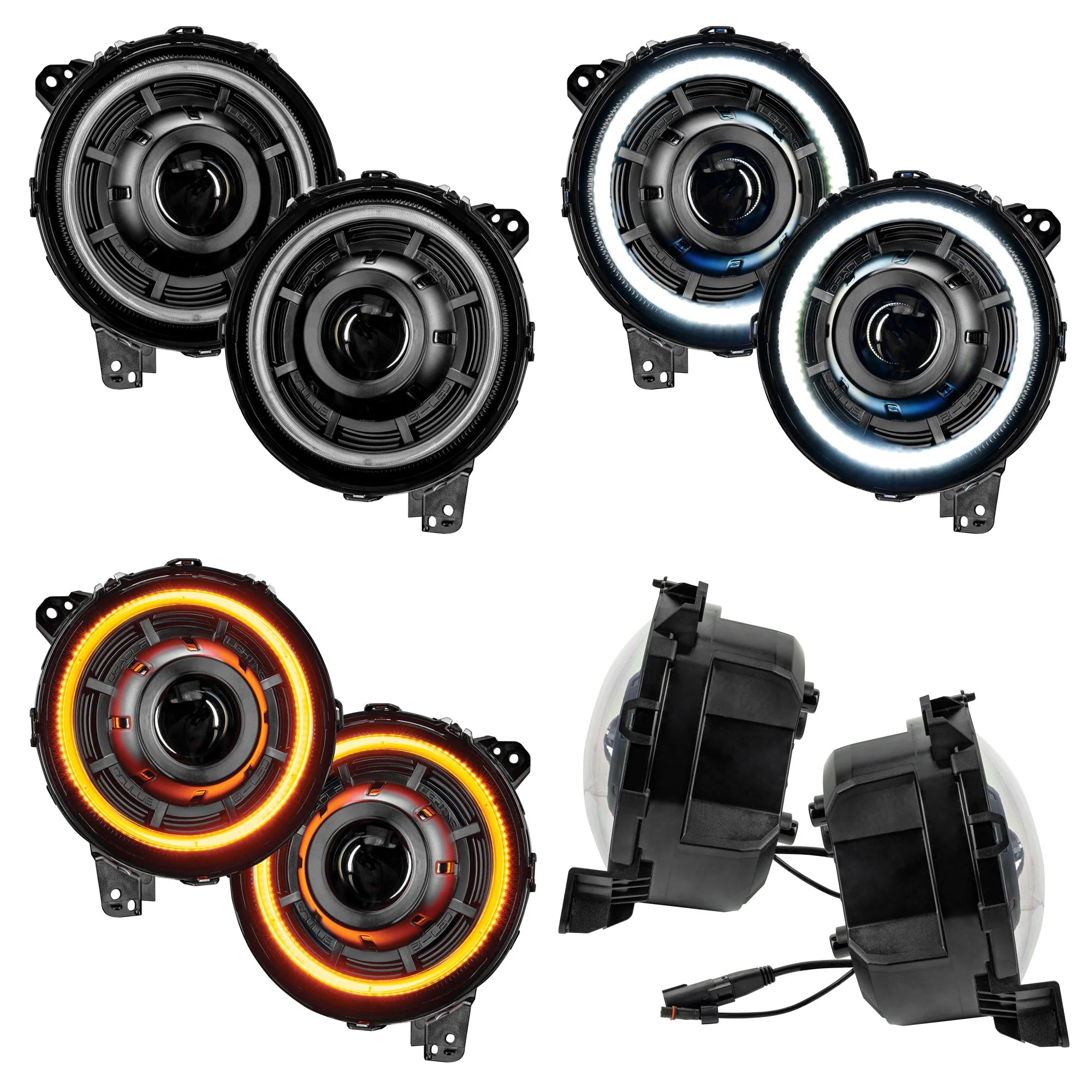 Oracle Lighting Oculus™ Switchback Bi-LED Projector Headlights for Jeep Wrangler JL/ Gladiator JT