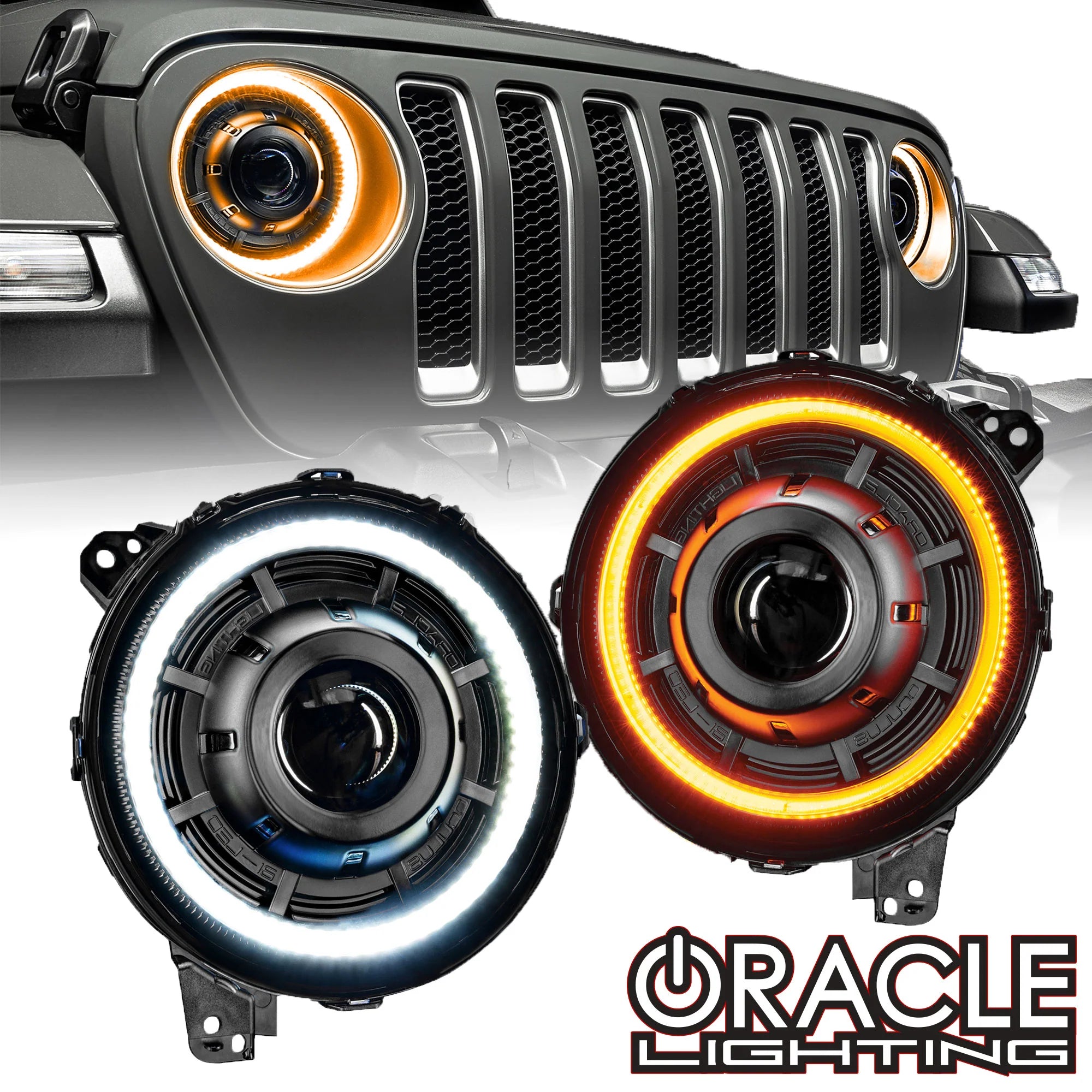 Oracle Lighting Oculus™ Switchback Bi-LED Projector Headlights for Jeep Wrangler JL/ Gladiator JT
