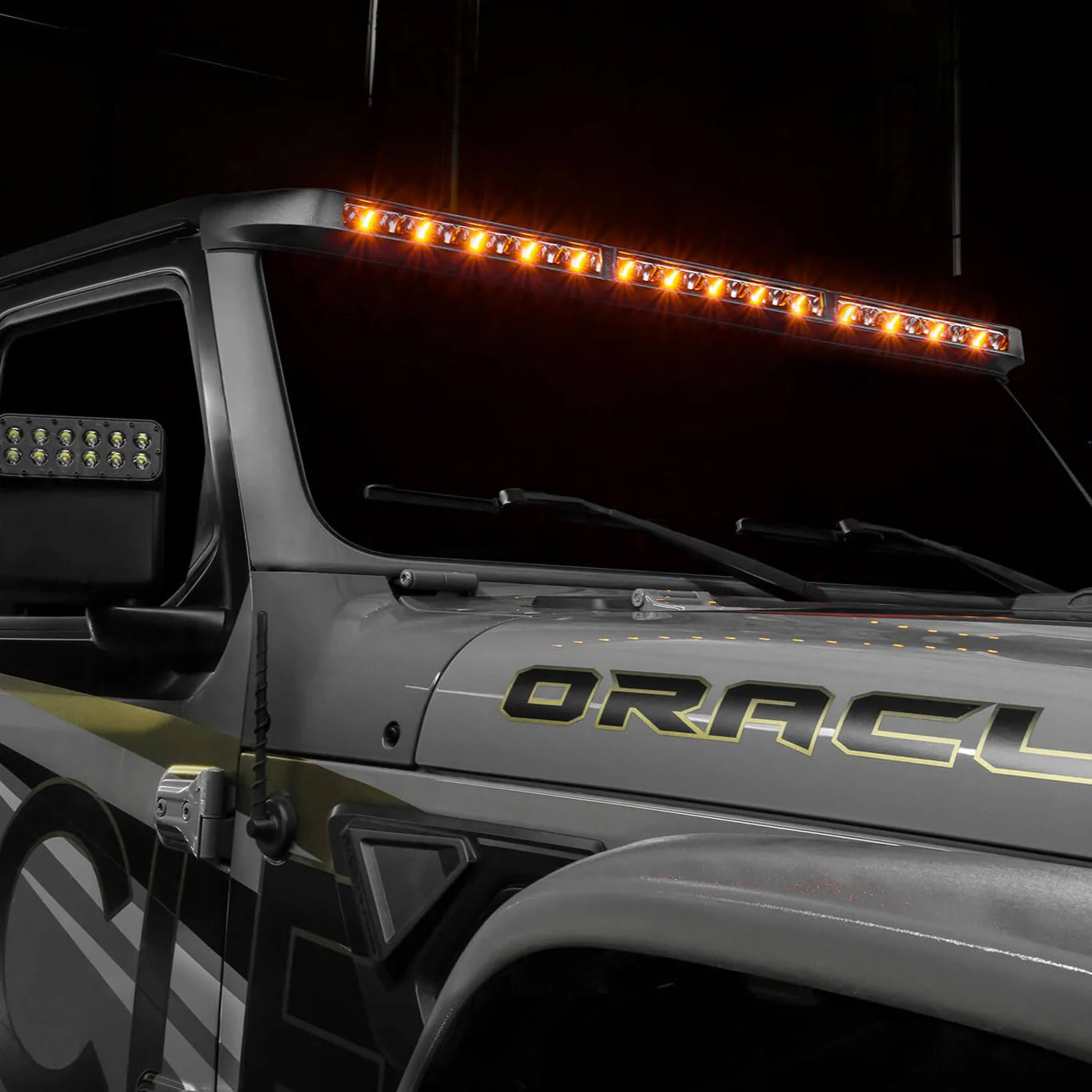Oracle Lighting Integrated Windshield Roof LED Light Bar System for Jeep Wrangler JL & Gladiator JT