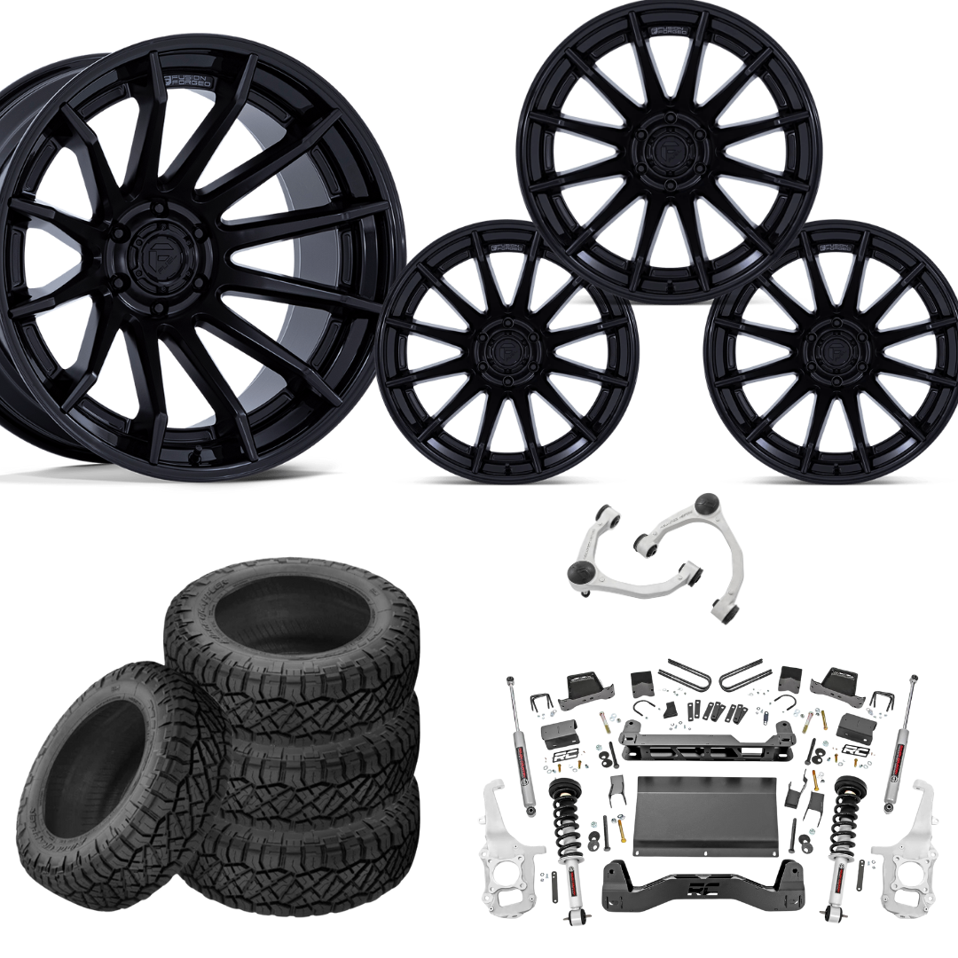 6 inch Lift N3 Bundle w/ 22x12 Black - 35in Nitto Ridge Grapplers - 4wd