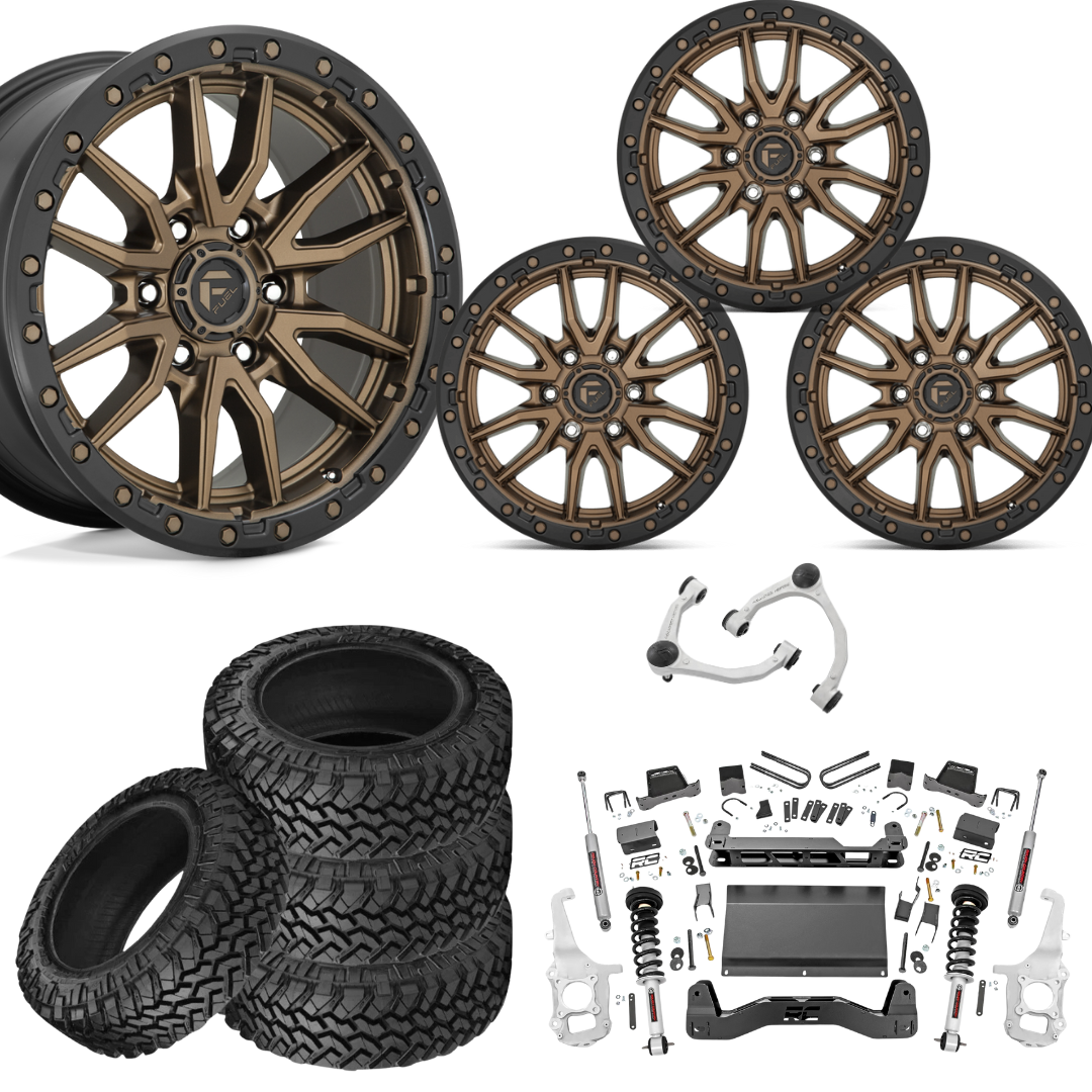 6 inch Lift N3 Bundle w/ 22x12 Bronze Black Wheels - 35in Nitto Trail Grapplers - 4wd