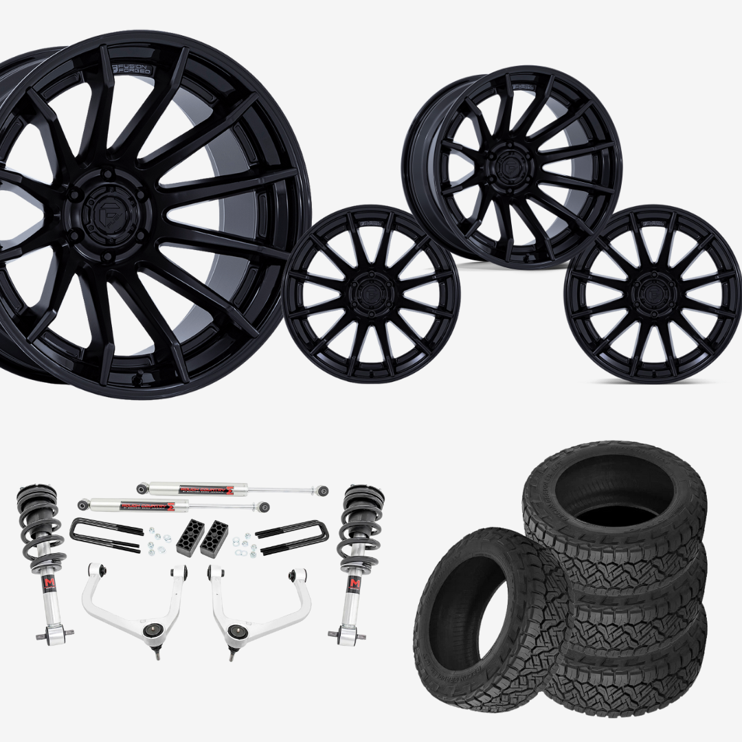 3 inch Lift M1 Bundle w/ 22x10 Black Wheels & 33in Nitto Recon Grapplers - 2wd/4wd
