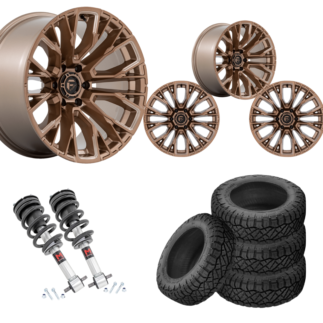 2 inch Level Bundle w/ 20x9 Bronze Wheels & 33in Nitto Ridge Grapplers- 2wd/4wd