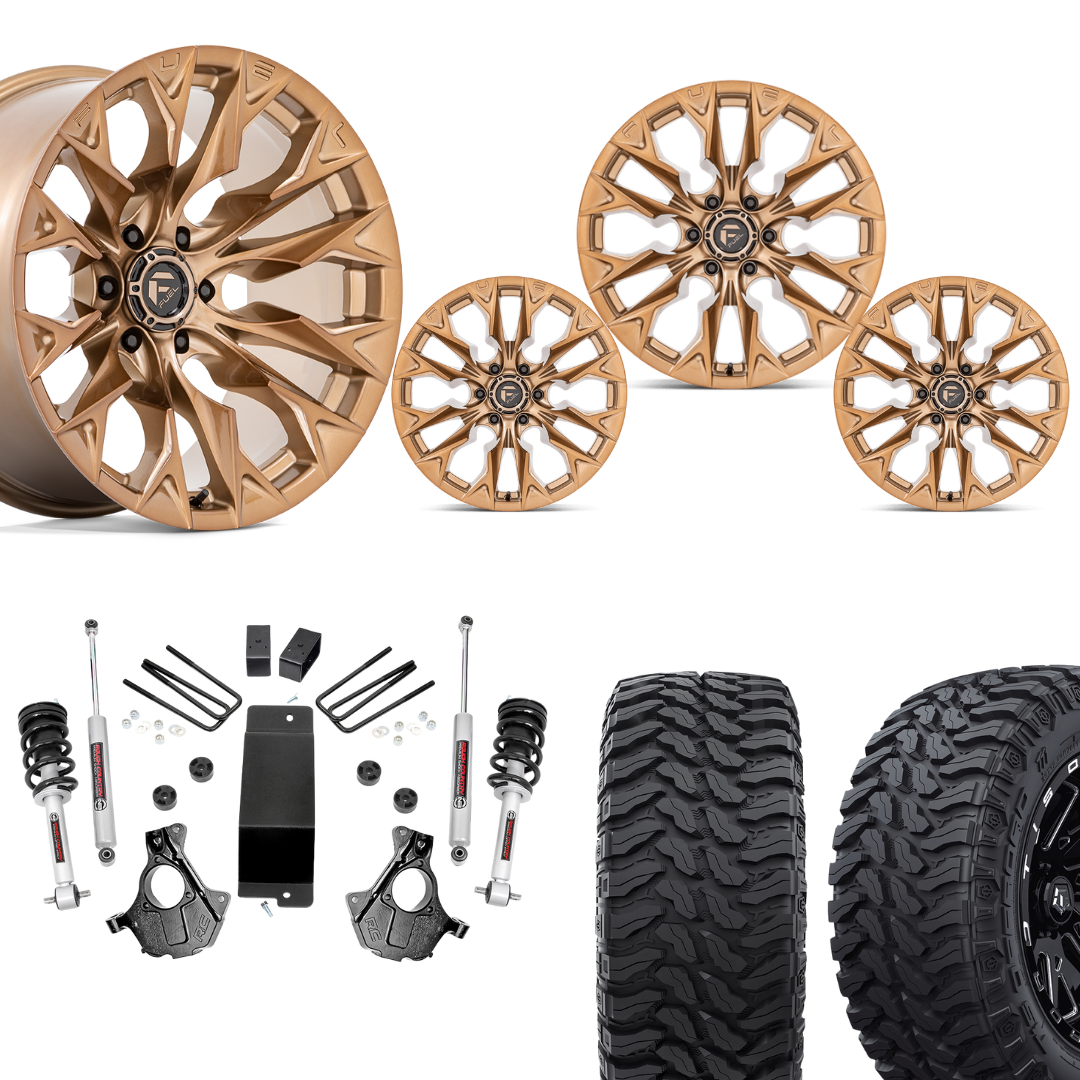 3.5 inch Lift N3 Bundle w/ 20x10 Bronze Wheels - 33in TIS TT1 Mud Tires - 4wd (14-18)