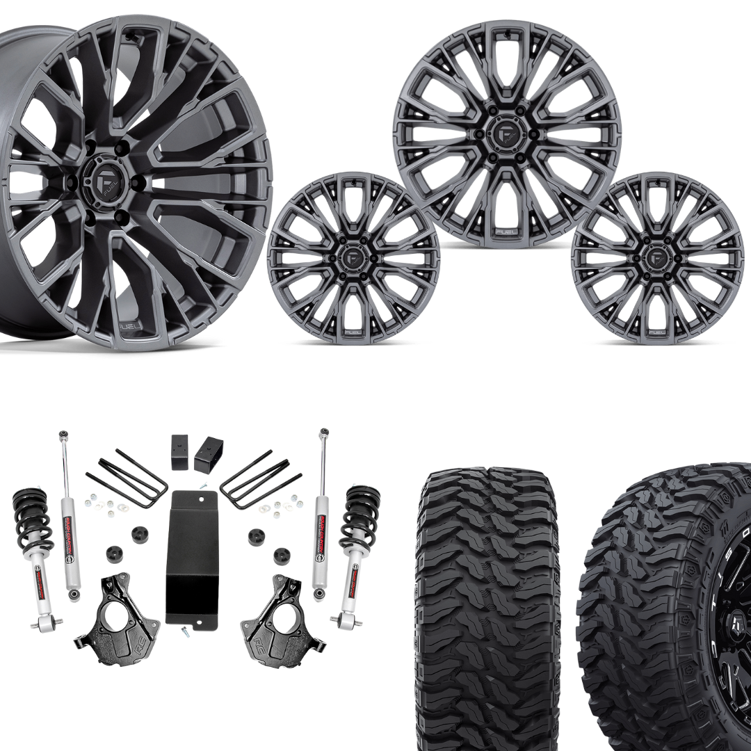 3.5 inch Lift N3 Bundle w/ 20x10 Gunmetal Wheels - 33in TIS TT1 Mud Tires - 4wd (14-18)