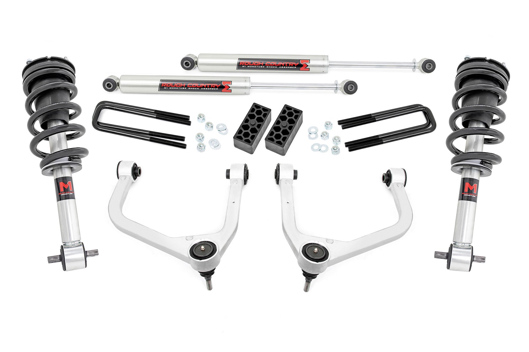 3.5 inch Lift M1 Bundle w/ 20x10 Black Wheels - No Tires- 2wd/4wd