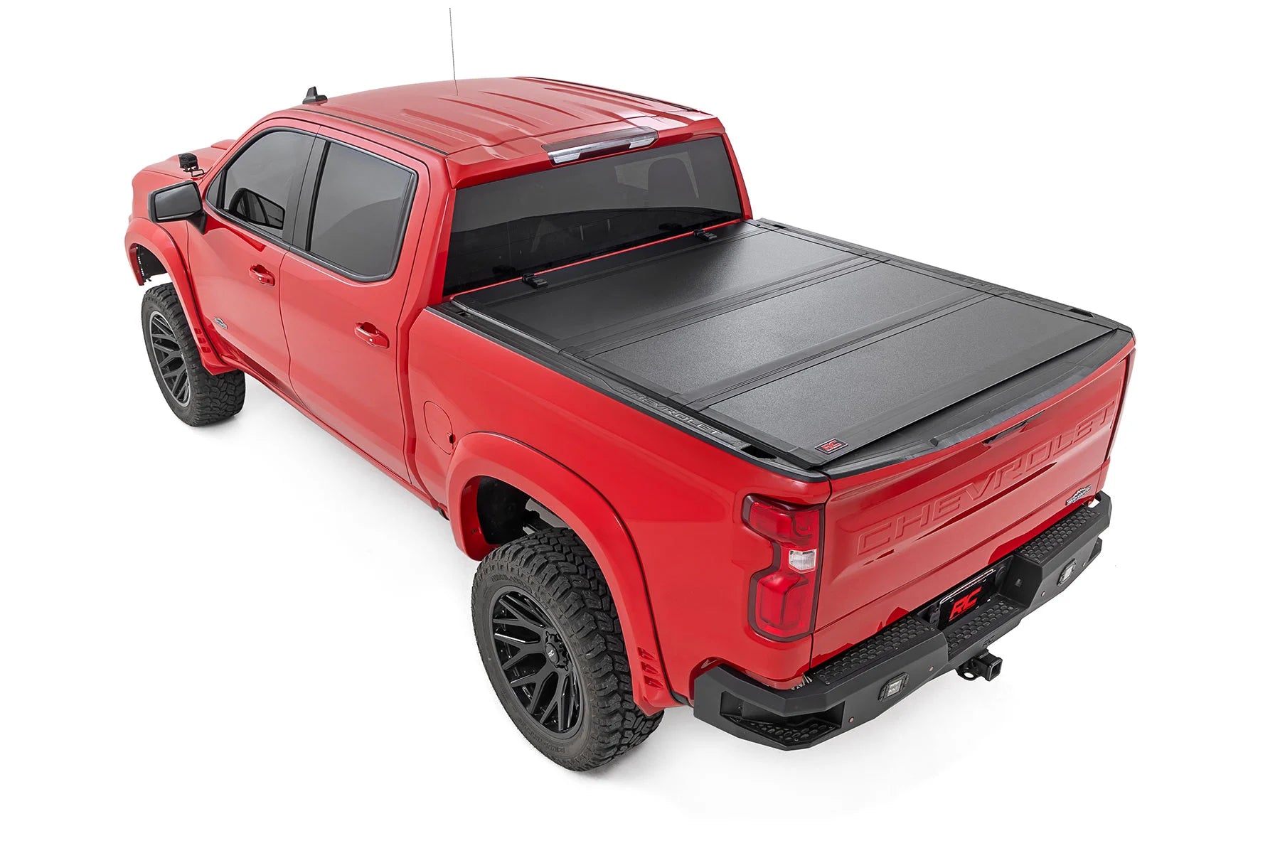 Rough Country Hard Tri-Fold Flip Up Bed Cover Chevy/GMC Sierra 1500 (19-25)/Silverado 1500 (19-25)