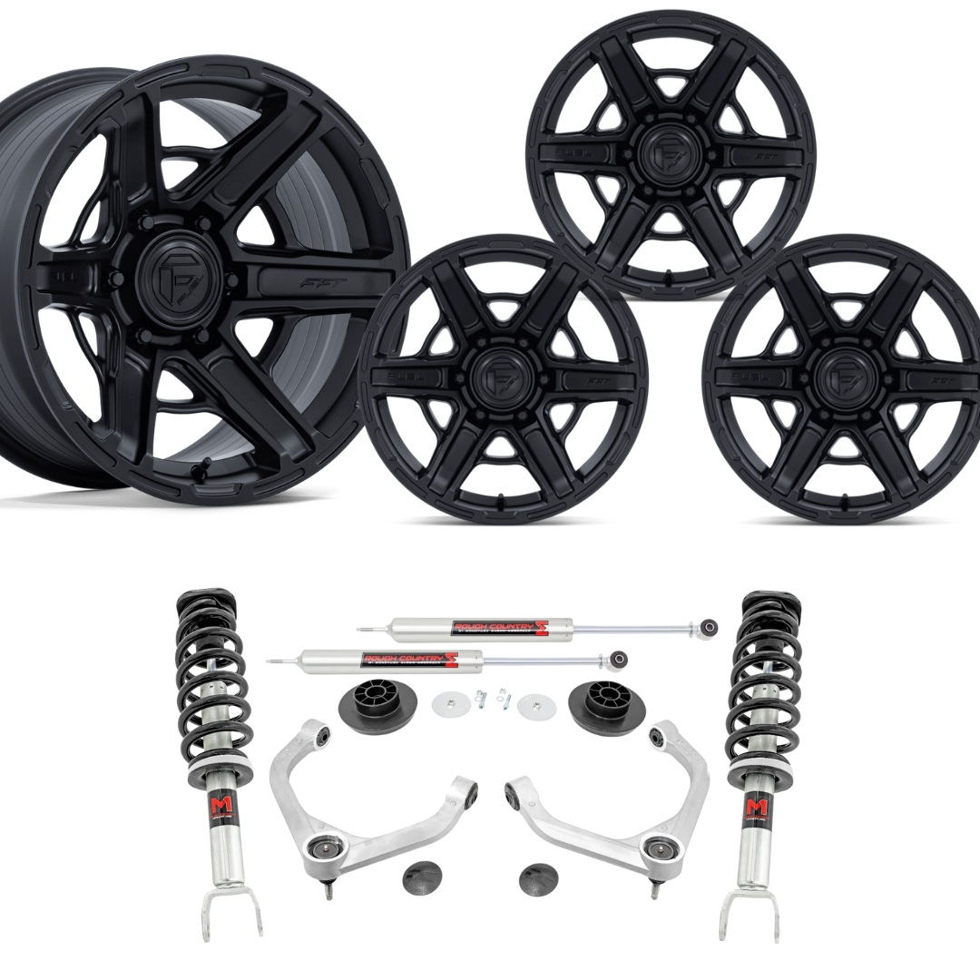 3.5 Inch Lift M1 Bundle w/ 20x10 Matte Black Wheels - No Tires - 2wd/4wd