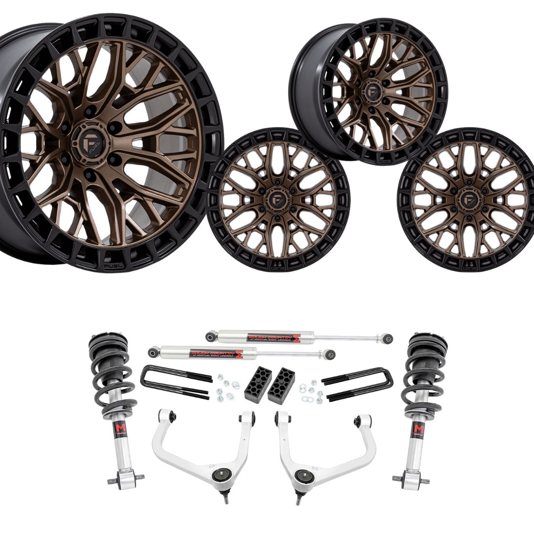 3.5 inch Lift M1 Bundle w/ 20x10 Black Bronze Wheels - No Tires- 2wd/4wd