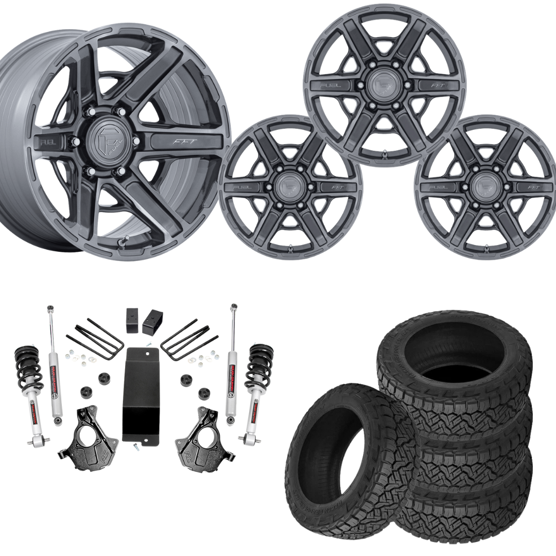 3.5 inch Lift N3 Bundle w/ 20x10 Platinum Wheels - 33in Nitto Recon Grapplers - 4wd (14-18)