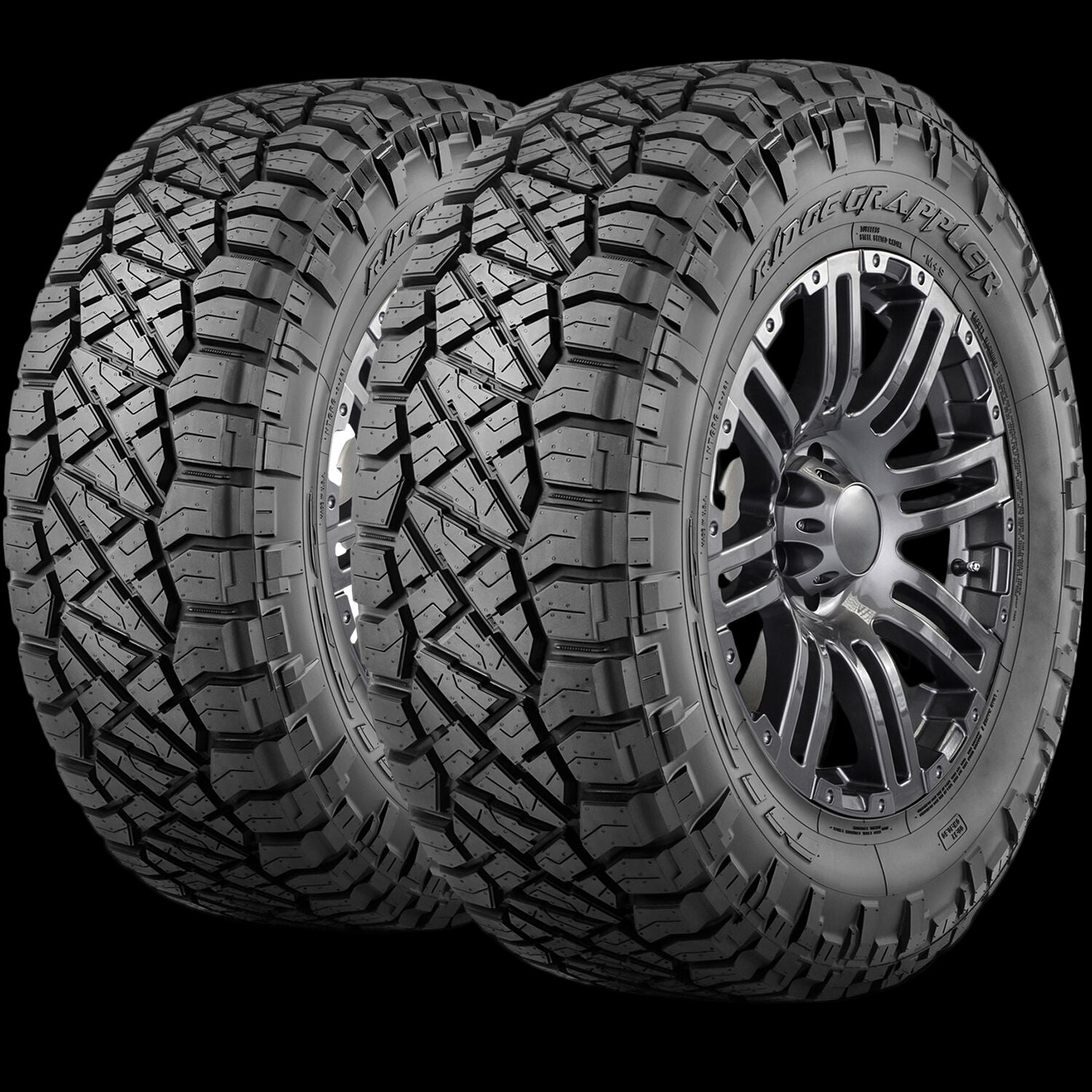 2 in Level Bundle w/ 22x10 Black/Chrome Wheels & 33in Nitto Ridge Grapplers - 2wd/4wd