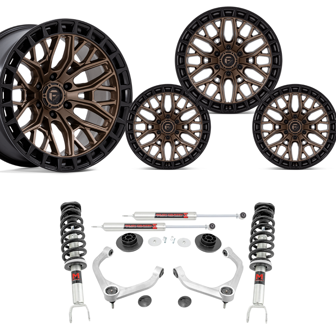 3.5 Inch Lift Bundle w/ 20x10 Matte Black Bronze Wheels - No Tires - 2wd/4wd