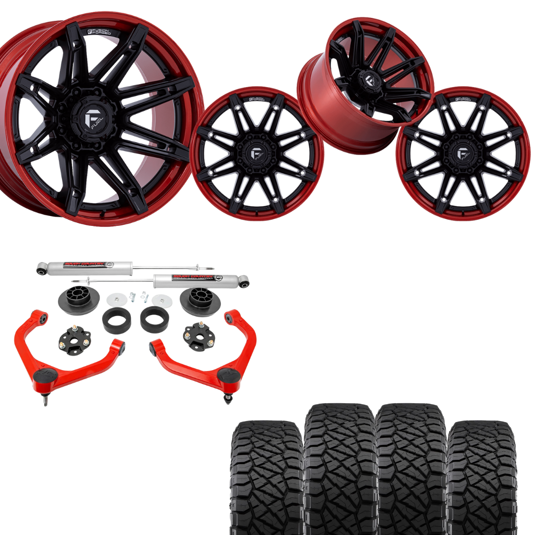 3.5 inch Lift Bundle N3 w/ 20x10 Black Red & 33in Nitto Ridge Grapplers- RAM 1500 2wd/4wd