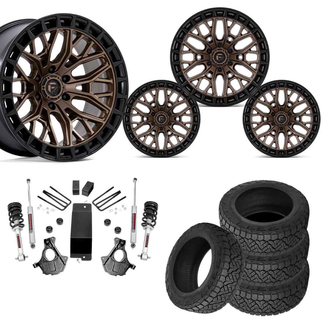 3.5 inch Lift N3 Bundle w/ 20x10 Black Bronze Wheels - 33in Nitto Recon Grapplers - 4wd (14-16)
