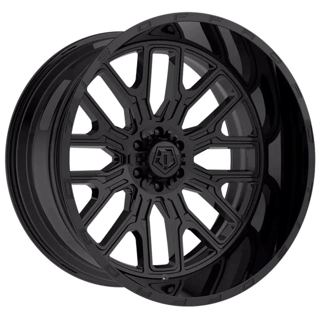 7 inch Lift N3 Bundle w/ 22x12 Gloss Black Wheels - 35in Hercules RT1 Tires & Upper Control Arms- 4wd (14-18)