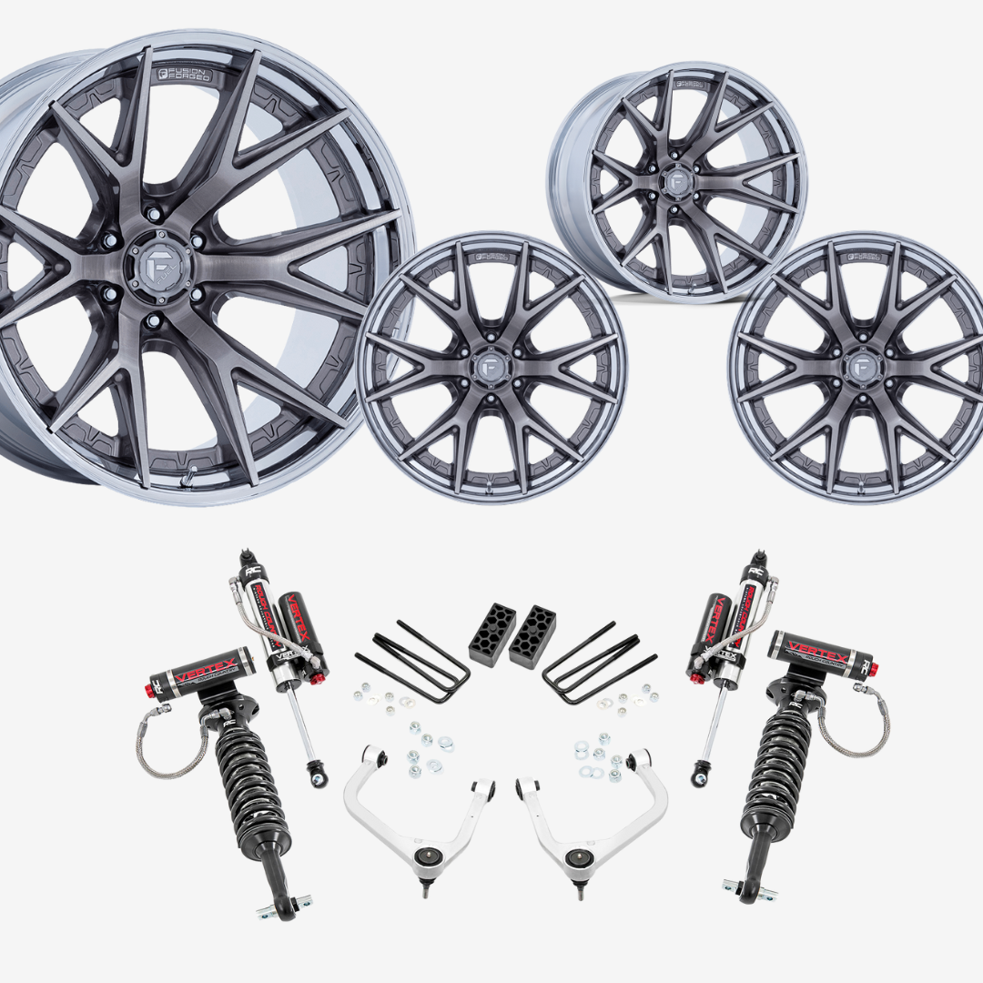 3.5 inch Lift Vertex Bundle w/ 20x10 Platinum Chrome Wheels - No Tires- 2wd/4wd