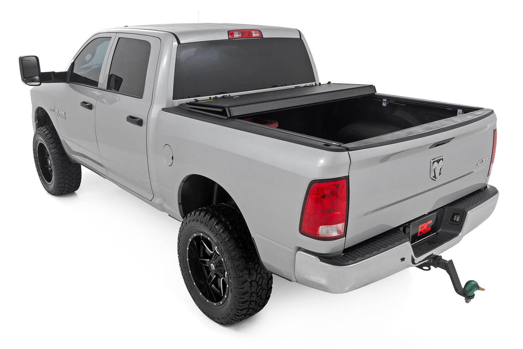 Rough Country Hard Tri-Fold Flip Up Bed Cover 6'4" Bed | Ram 1500/2500/3500 (10-25 & Classic)