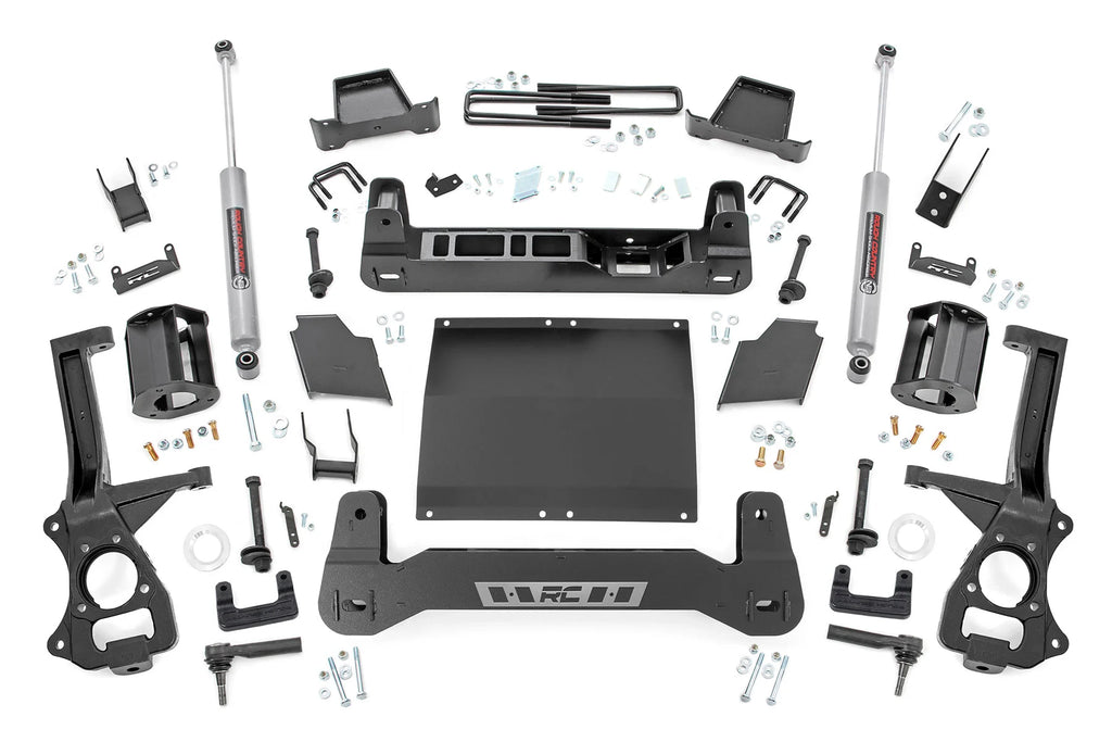 6 inch Bundle w/ 20x10 Silver Brushed Wheels and 35in Nitto Recon Grapplers - 4wd -  2.7 & 3.0 Engine