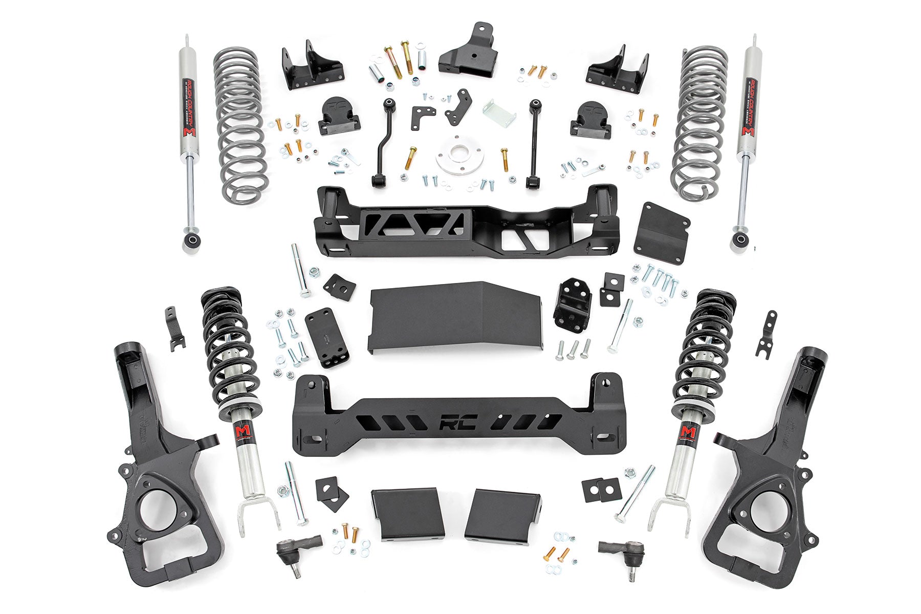 6in Lift M1 Bundle w/ 22x12 Gloss Black Wheels & 35in Nitto Recon Grapplers - 4wd
