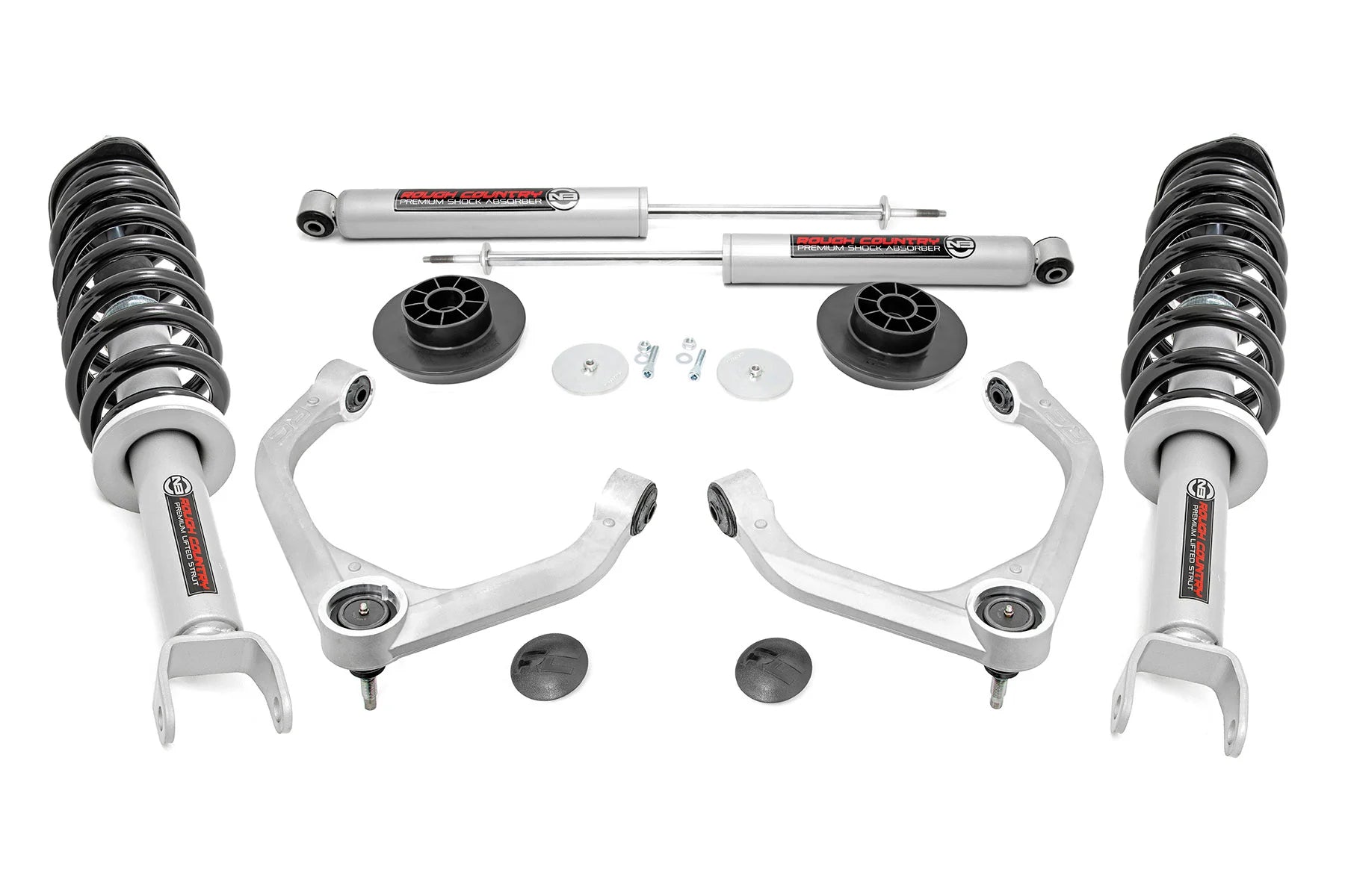 3.5 Inch Lift N3 Bundle w/ 22x10 Black Out Wheels & 33in Hercules RT1 - 2wd/4wd