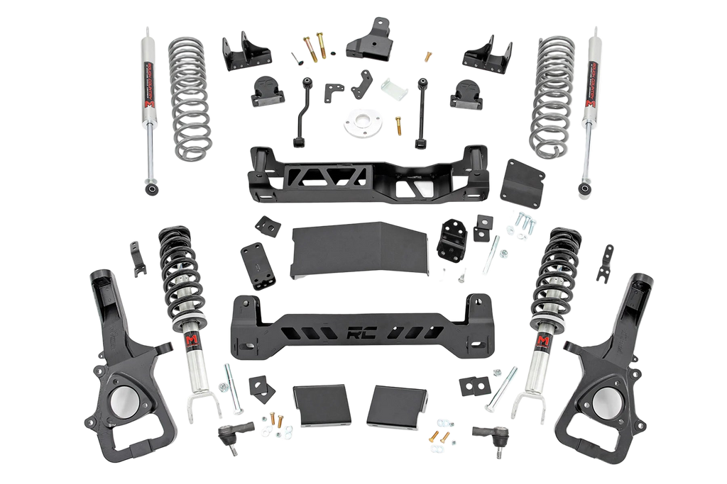 6 inch Lift Bundle M1 w/ 22x12 Black Chrome Wheels - No Tires - RAM 1500 4wd