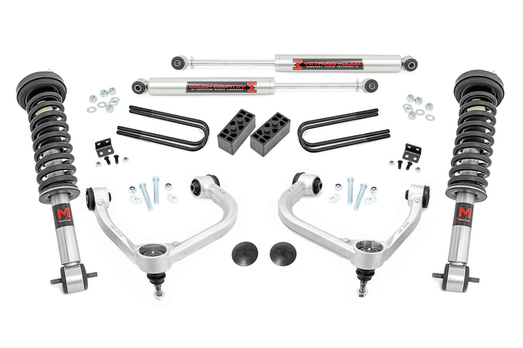 3 inch M1 Bundle w/ 20x9 Black Machined Wheels - 34in Nitto Recon Grapplers - 4wd