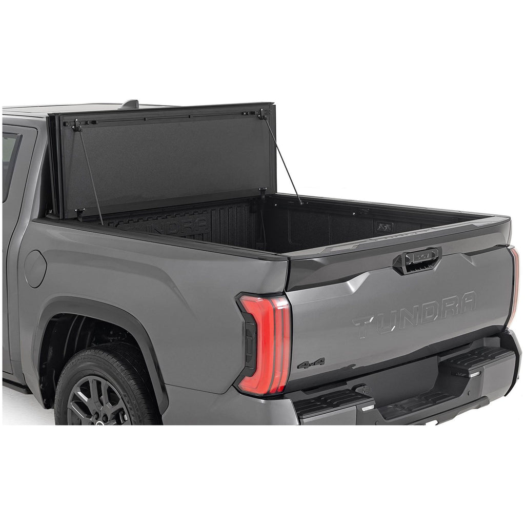 Rough Country Hard Tri-Fold Flip Up Bed Cover 5'7" | Toyota Tundra 2WD/4WD (2022-2025)