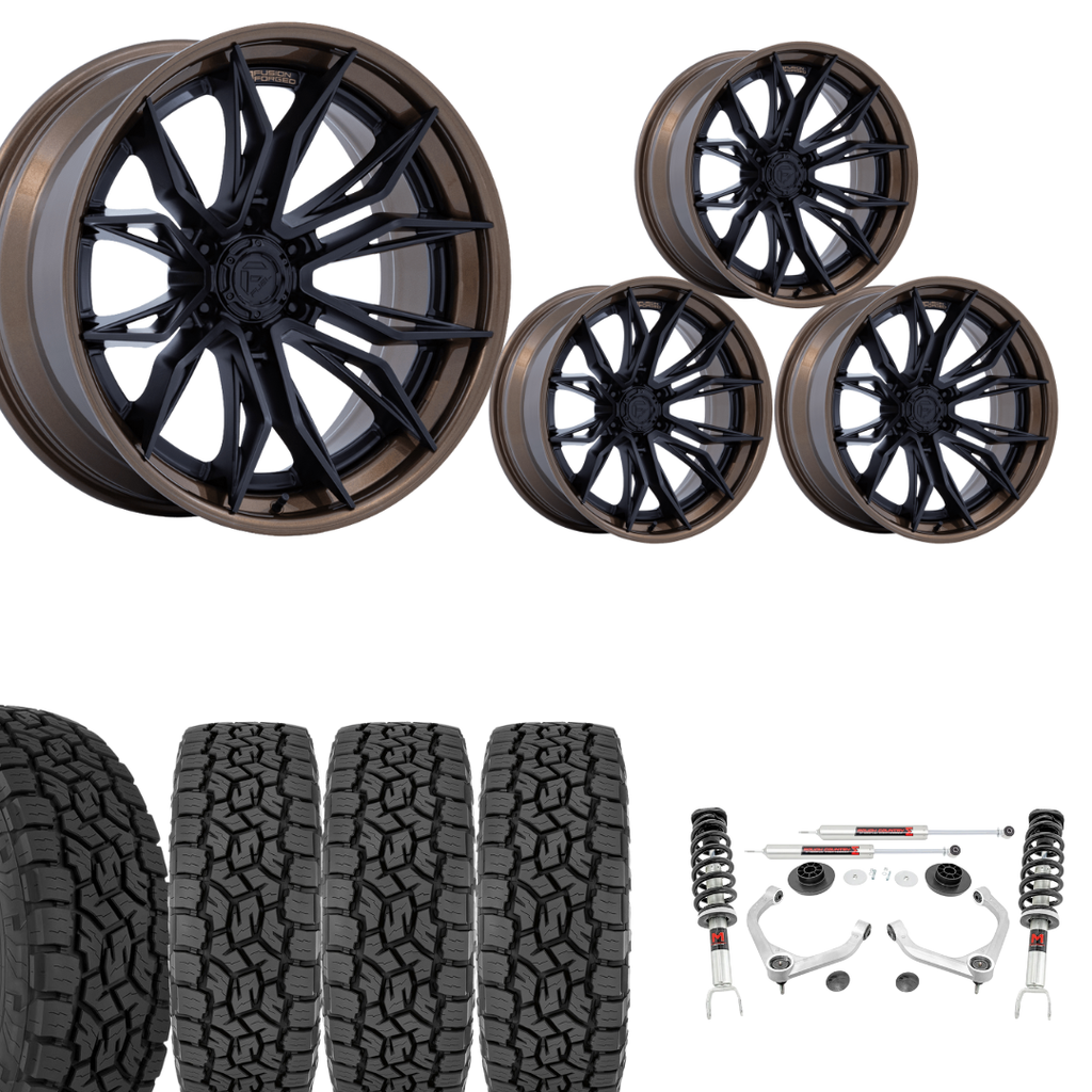 3.5 Inch Lift M1 Bundle w/ 22x10 Black Bronze Wheels & 33in Toyo AT3 Tires - 2wd/4wd