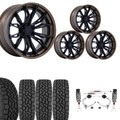3.5 Inch Lift M1 Bundle w/ 22x10 Black Bronze Wheels & 33in Toyo AT3 Tires - 2wd/4wd