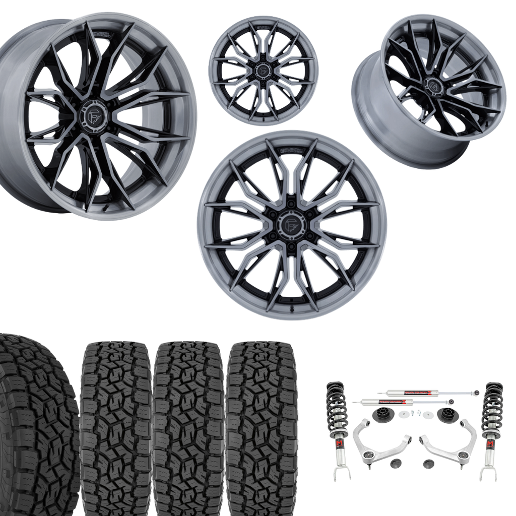 3.5 Inch Lift M1 Bundle w/ 22x10 Brushed Black Wheels & 33in Toyo AT3 Tires - 2wd/4wd