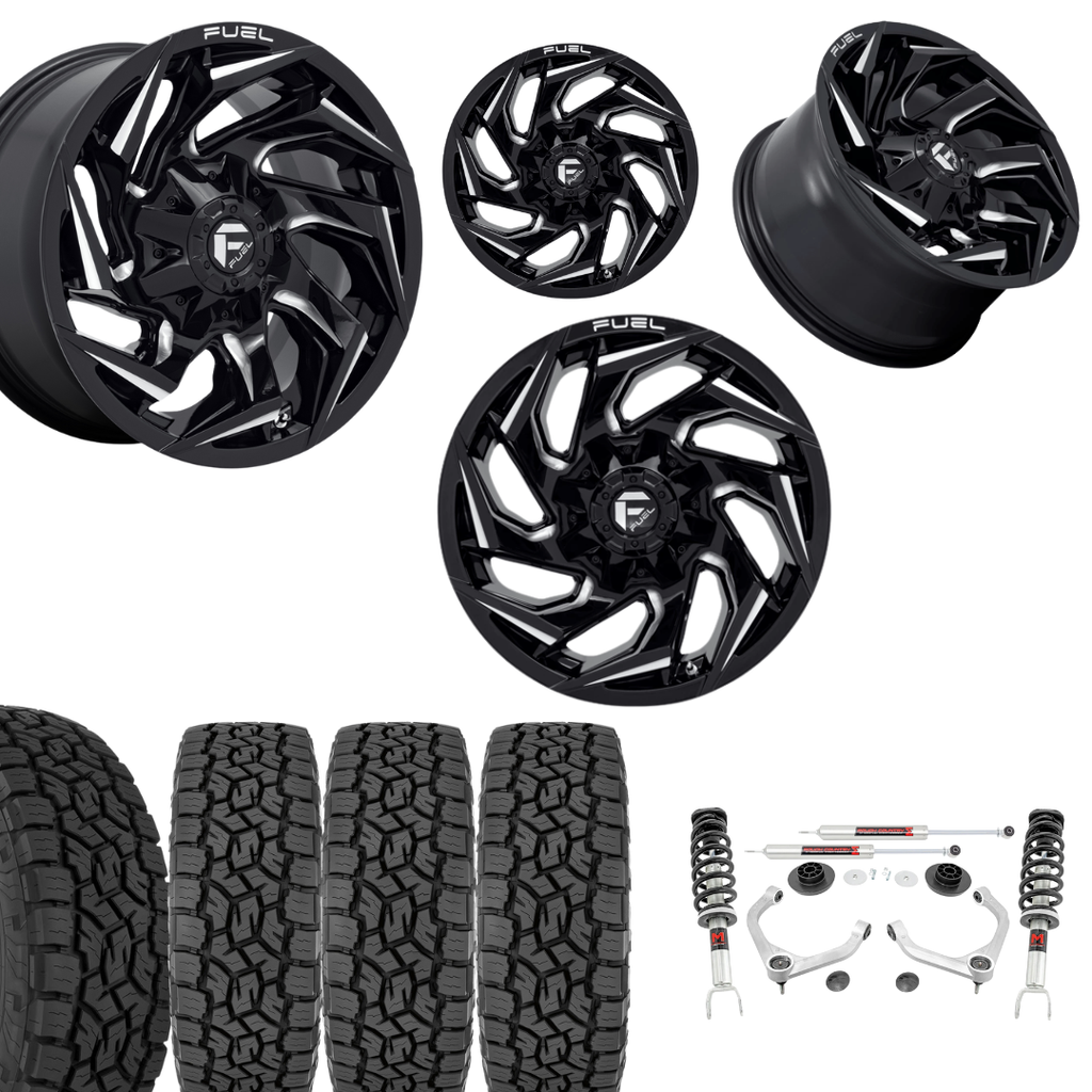 3.5 Inch Lift M1 Bundle w/ 22x10 Black Milled Wheels & 33in Toyo AT3 Tires - 2wd/4wd