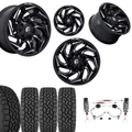 3.5 Inch Lift M1 Bundle w/ 22x10 Black Milled Wheels & 33in Toyo AT3 Tires - 2wd/4wd