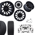 6 inch N3 Bundle w/ 22x12 Black Wheels - 35in Hercules TT1s - Upper Control Arms -4wd
