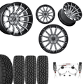 3.5 Inch Lift M1 Bundle w/ 22x10 Black Chrome Wheels & 33in Toyo AT3 Tires - 2wd/4wd