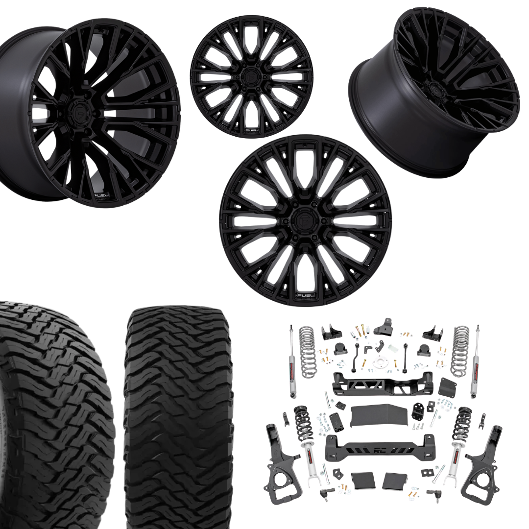 6in Lift N3 Bundle w/ 22x12 Black Wheels & 35in Ironman MTX - 4wd