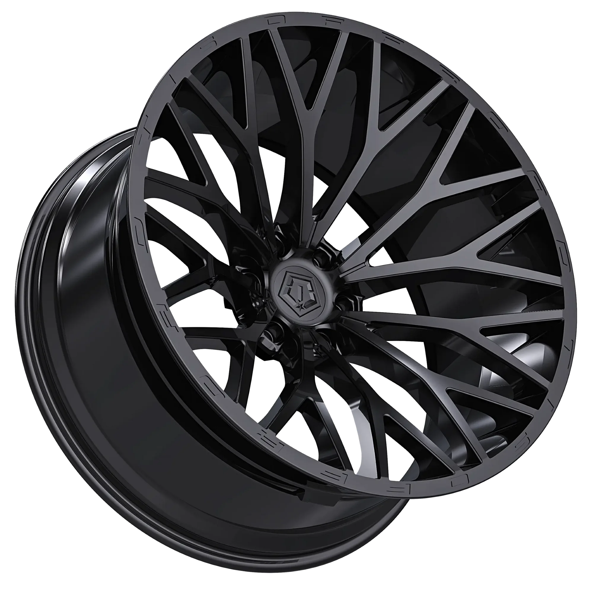 6 inch Bundle w/ 22x12 Gloss Black Wheels and 35in Hercules TT1 Tires - 2wd