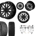 3 inch Bundle w/ 20x10 Gloss Black Wheels - 33in Hercules RT1 Tires - 4wd