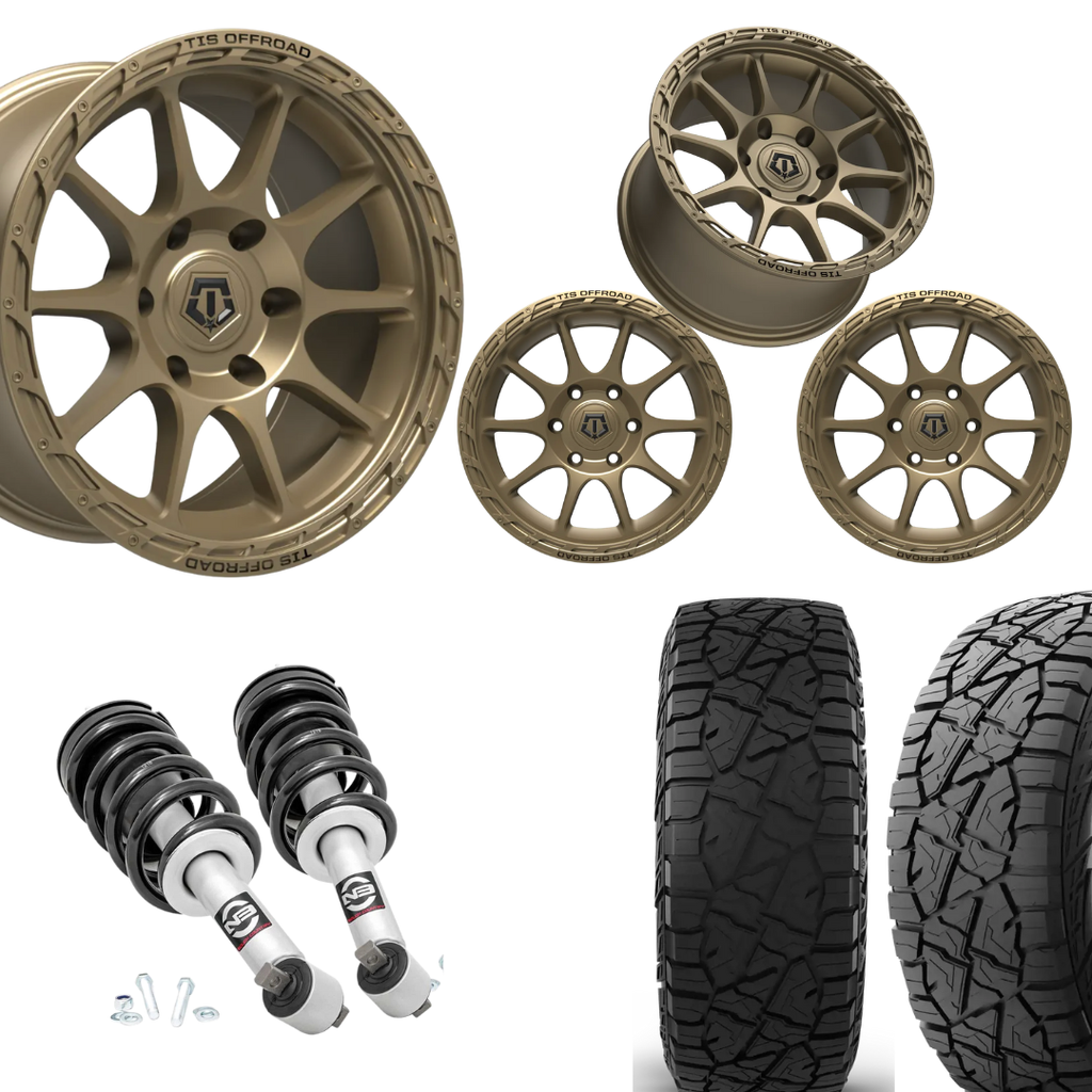 2 inch Level Bundle w/ 20x10 Bronze Wheels & 33in Hercules RT1 Tires - 2wd/4wd