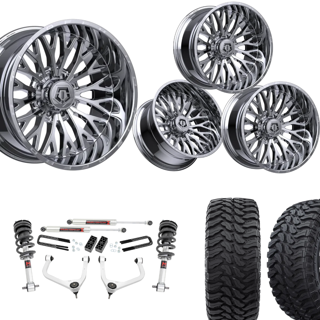 3 inch Lift M1 Bundle w/ 22x10 Chrome Wheels & 33in Hercules TT1s - 2wd/4wd
