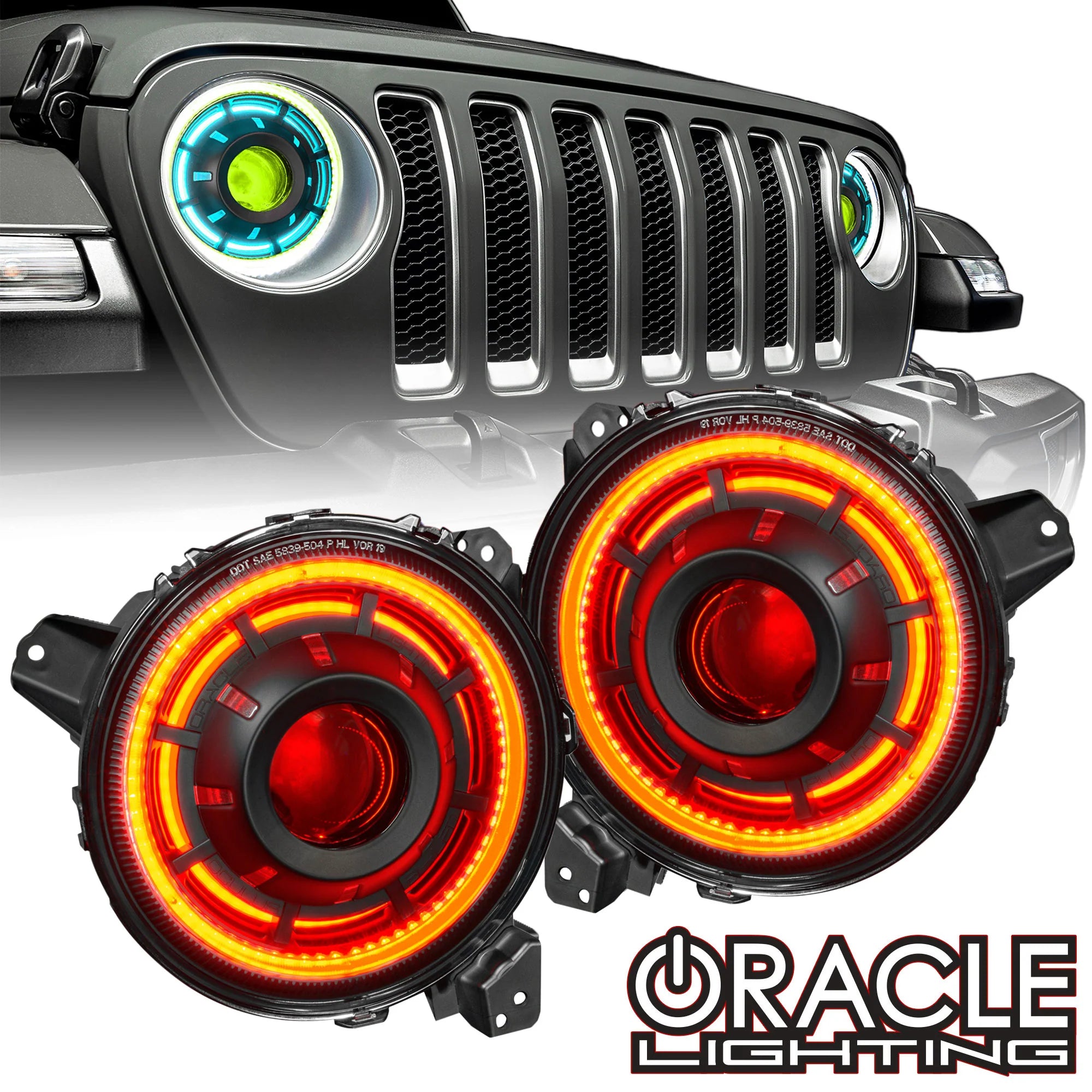 Oracle Lighting Oculus™ ColorSHIFT Bi-LED Projector Headlights for Jeep JL / Gladiator JT