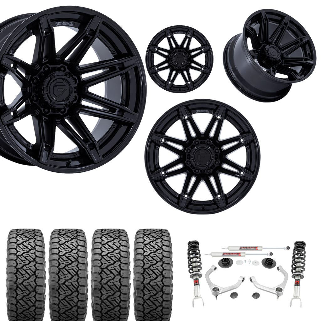 3.5 Inch Lift M1 Bundle w/ 20x10 Blacked Out Wheels & 33in Nitto Recon Grapplers - 2wd/4wd