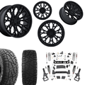 6in Lift M1 Bundle w/ 22x10 Black Out Wheels & 35in Hercules RT1 Tires - 4wd