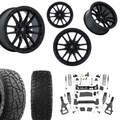 6in Lift M1 Bundle w/ 22x10 Matte Black Wheels & 35in Hercules RT1 Tires - 4wd