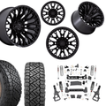 6in Lift M1 Bundle w/ 22x12 Black Out Wheels & 35in Nitto Recon Grapplers - 4wd