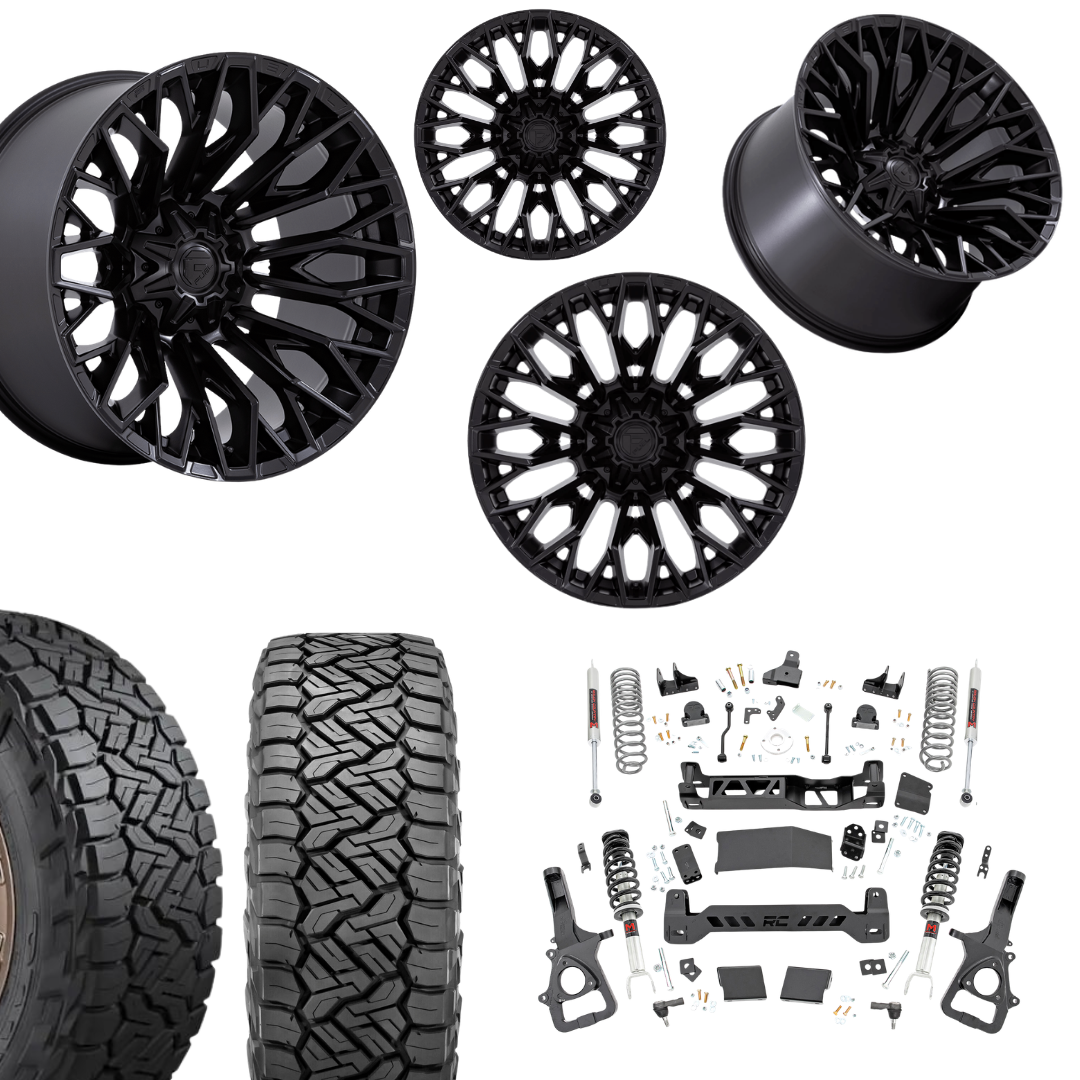 6in Lift M1 Bundle w/ 22x12 Black Out Wheels & 35in Nitto Recon Grapplers - 4wd