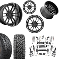 6in Lift M1 Bundle w/ 22x12 Gloss Black Wheels & 35in Nitto Recon Grapplers - 4wd